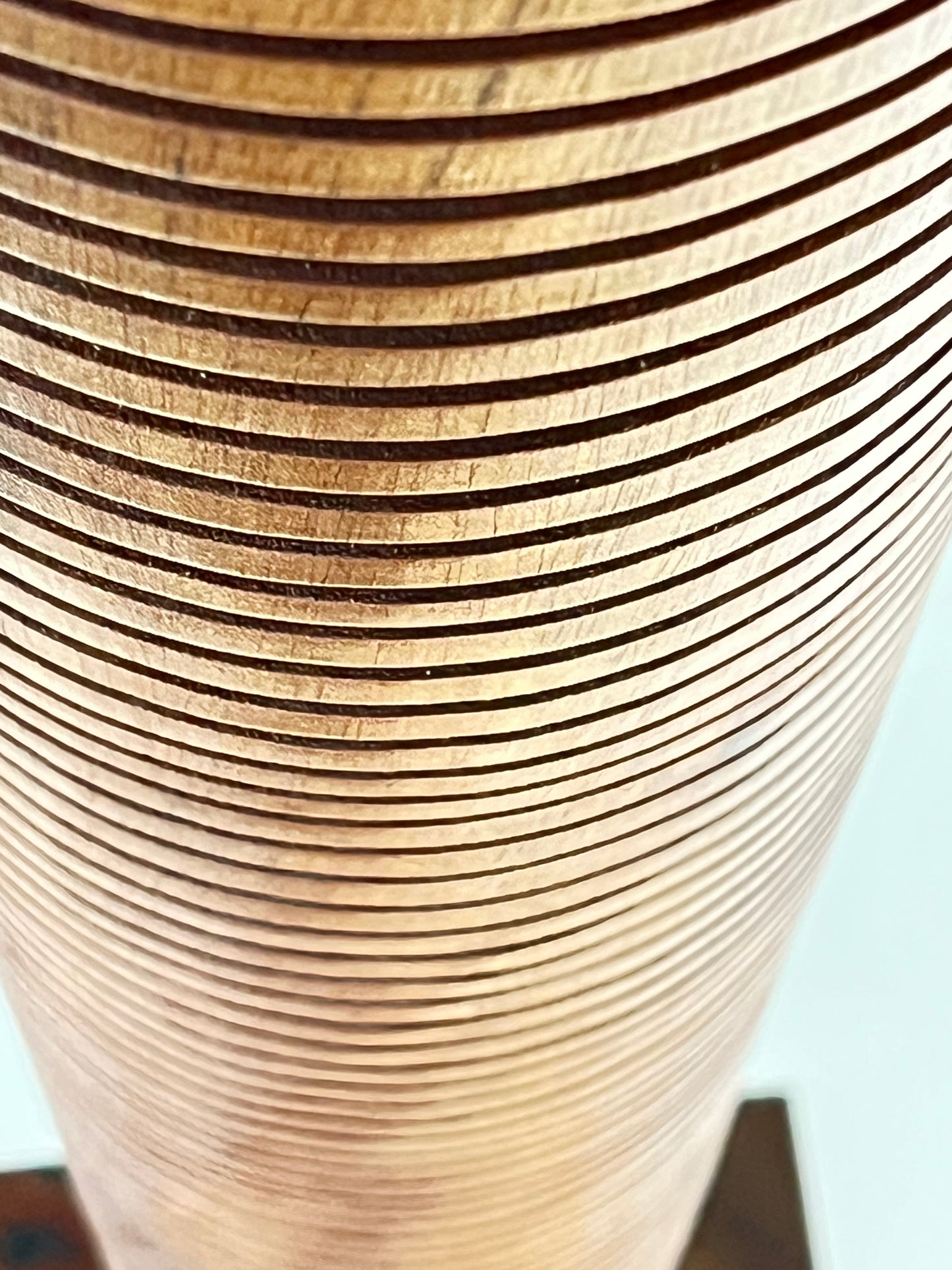 Cone sculpture. Tropic teak.