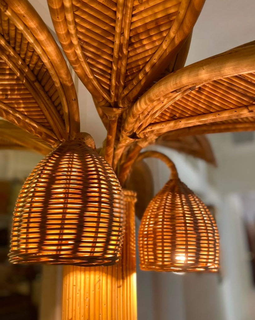 Palm floor lamp