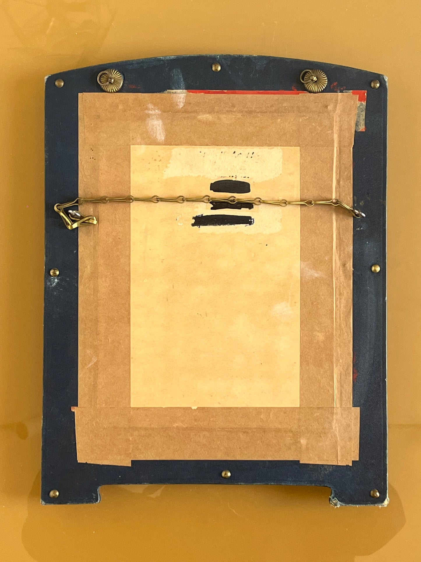 Mirror. Metal frame.