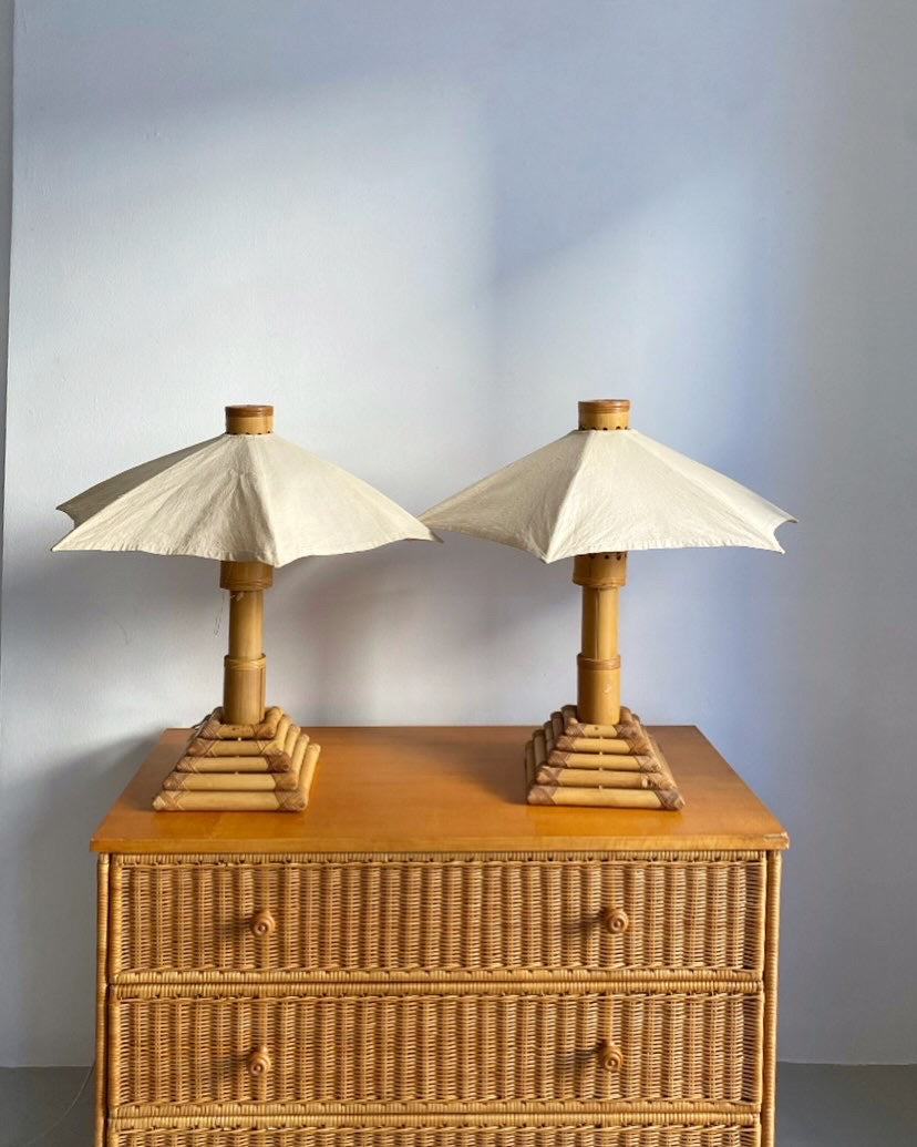 Bamboo tablelamps
