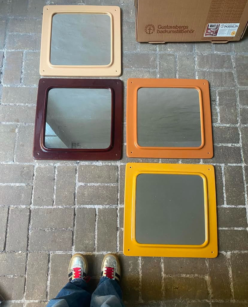 Brown Ceramic mirror