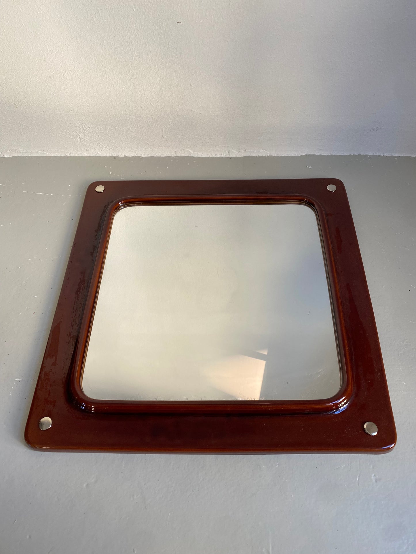 Brown Ceramic mirror