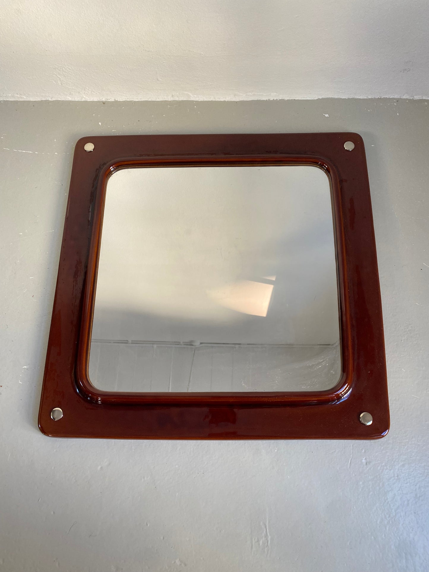 Brown Ceramic mirror