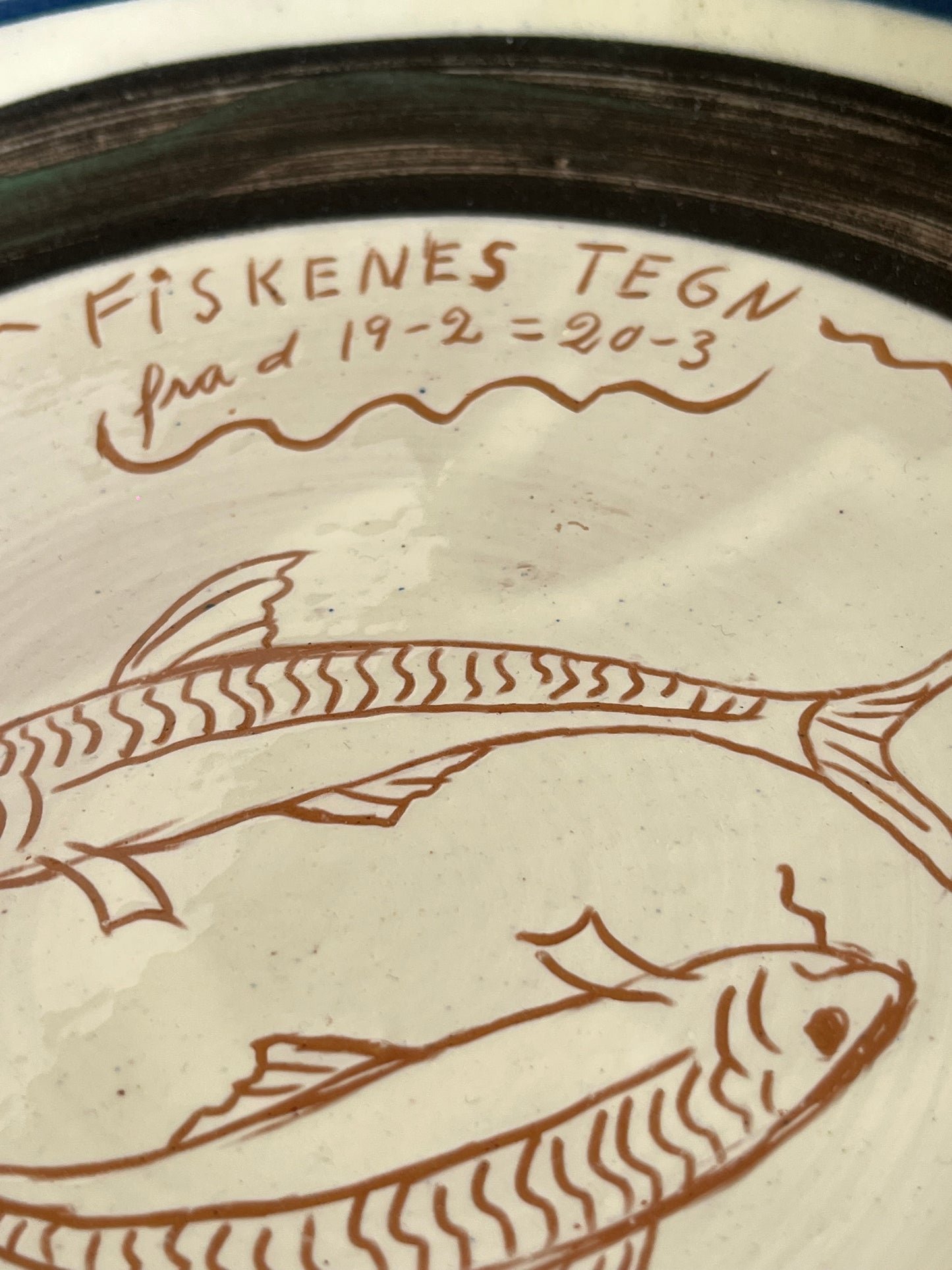 Pisces plate. Holbæk ceramic
