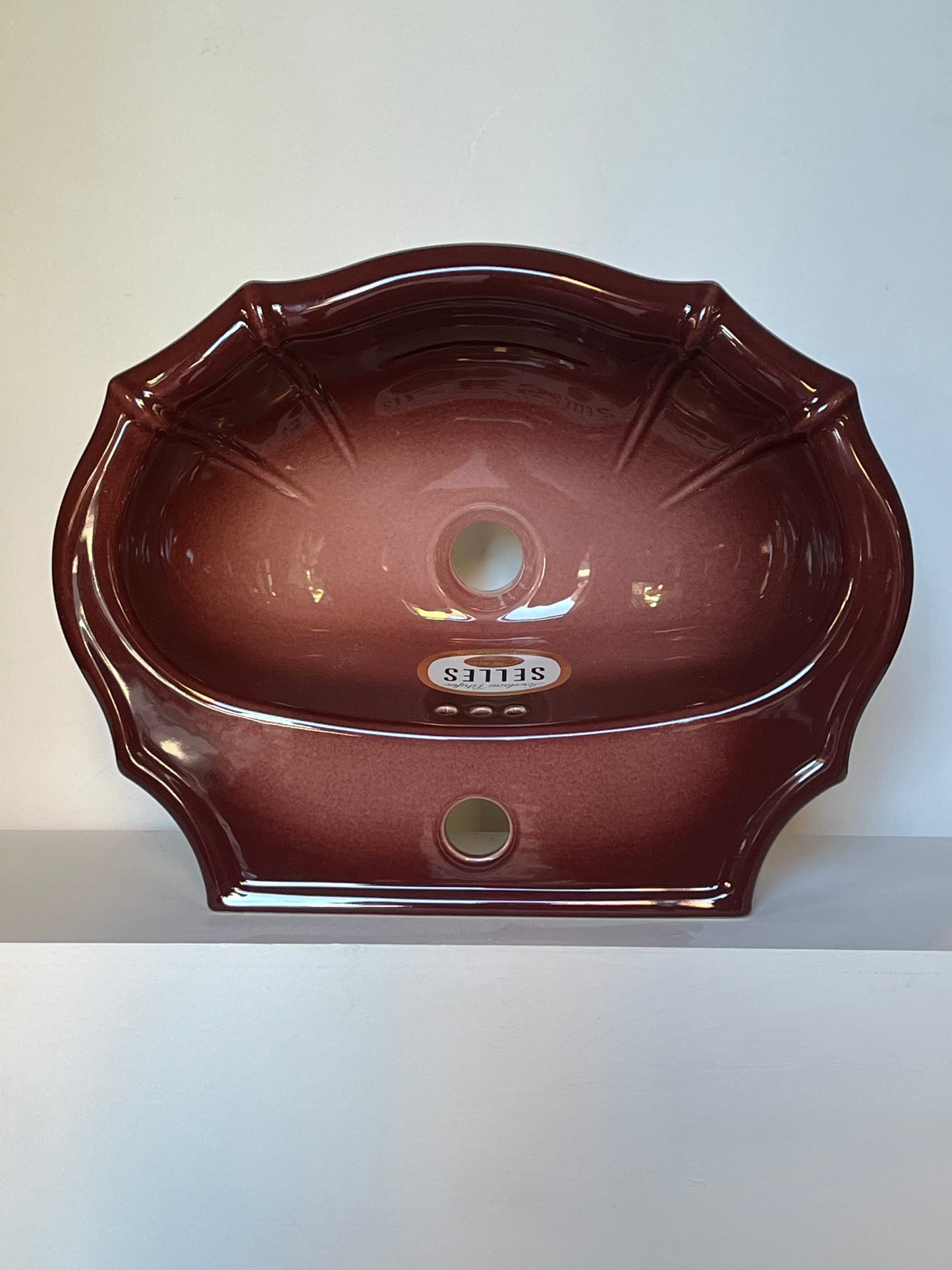 Dark red Porcelain sink