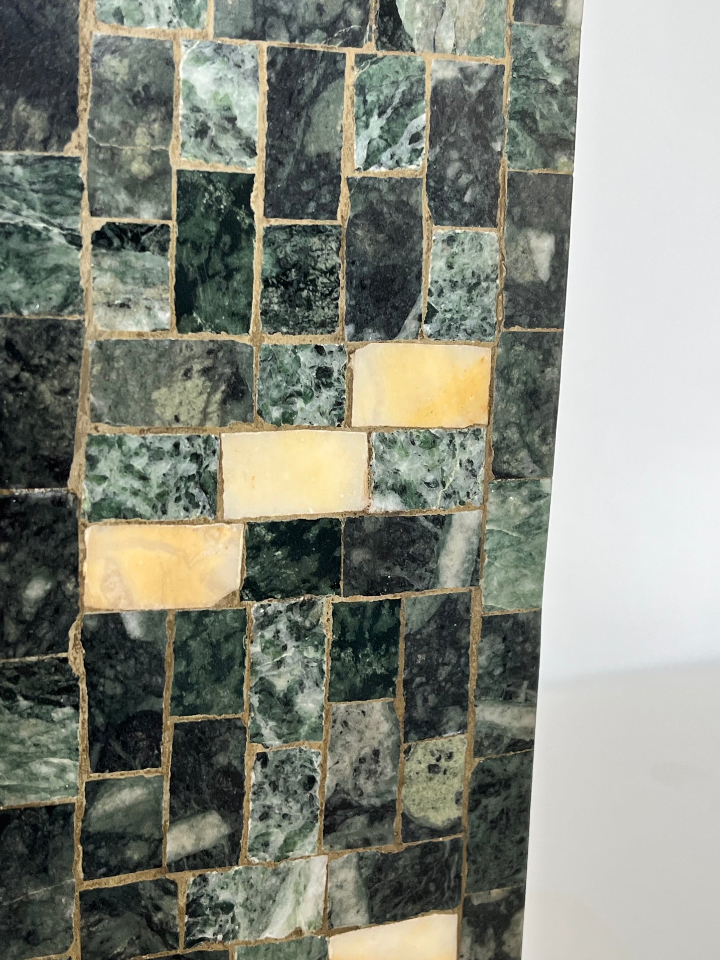 Marble and teak tablelamp