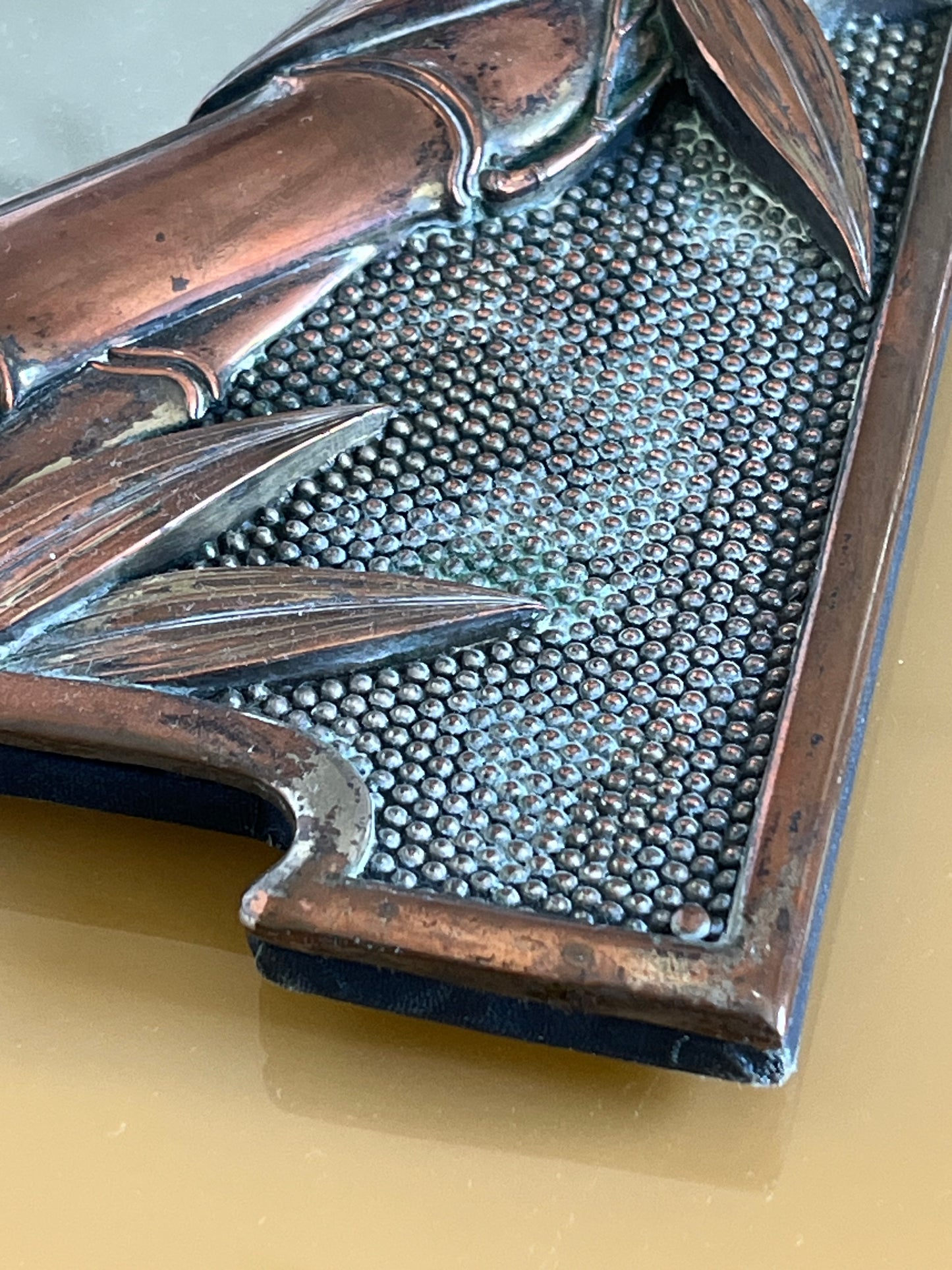 Mirror. Metal frame.