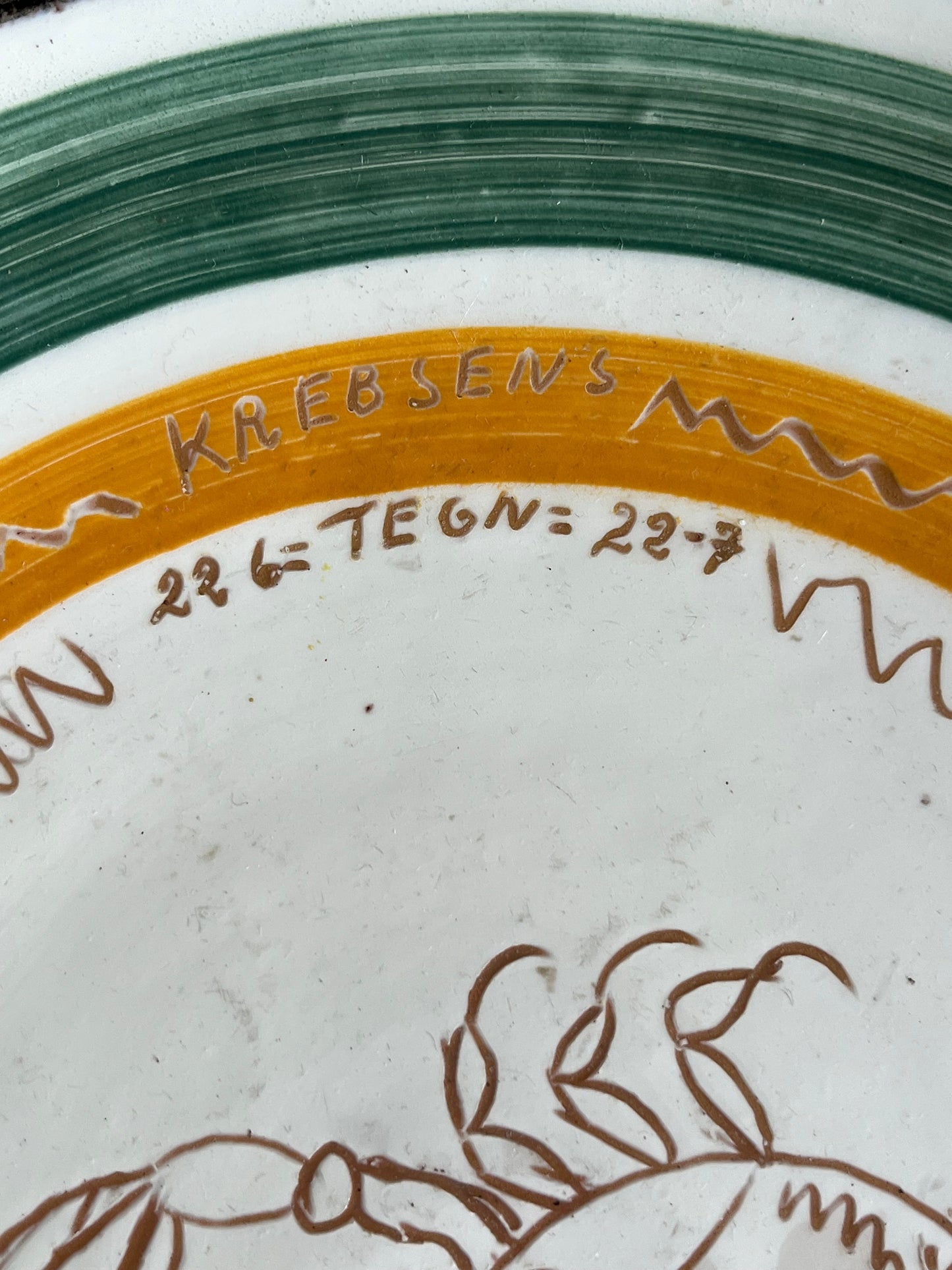 Cancer plate. Holbæk ceramic