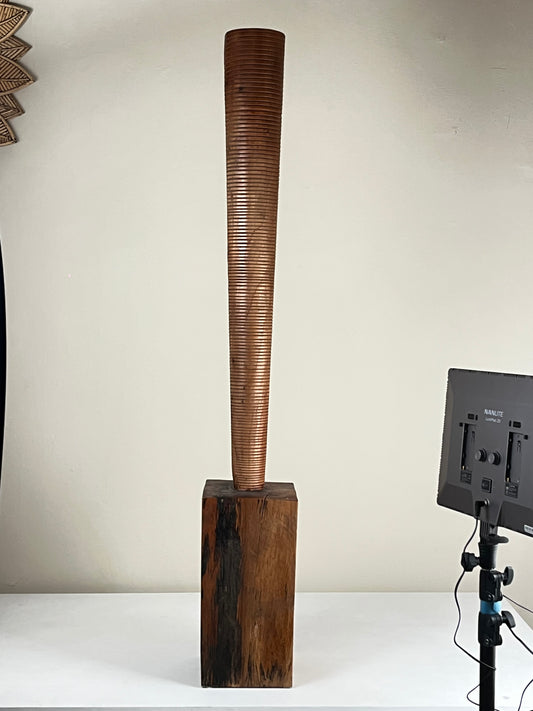 Cone sculpture. Tropic teak.