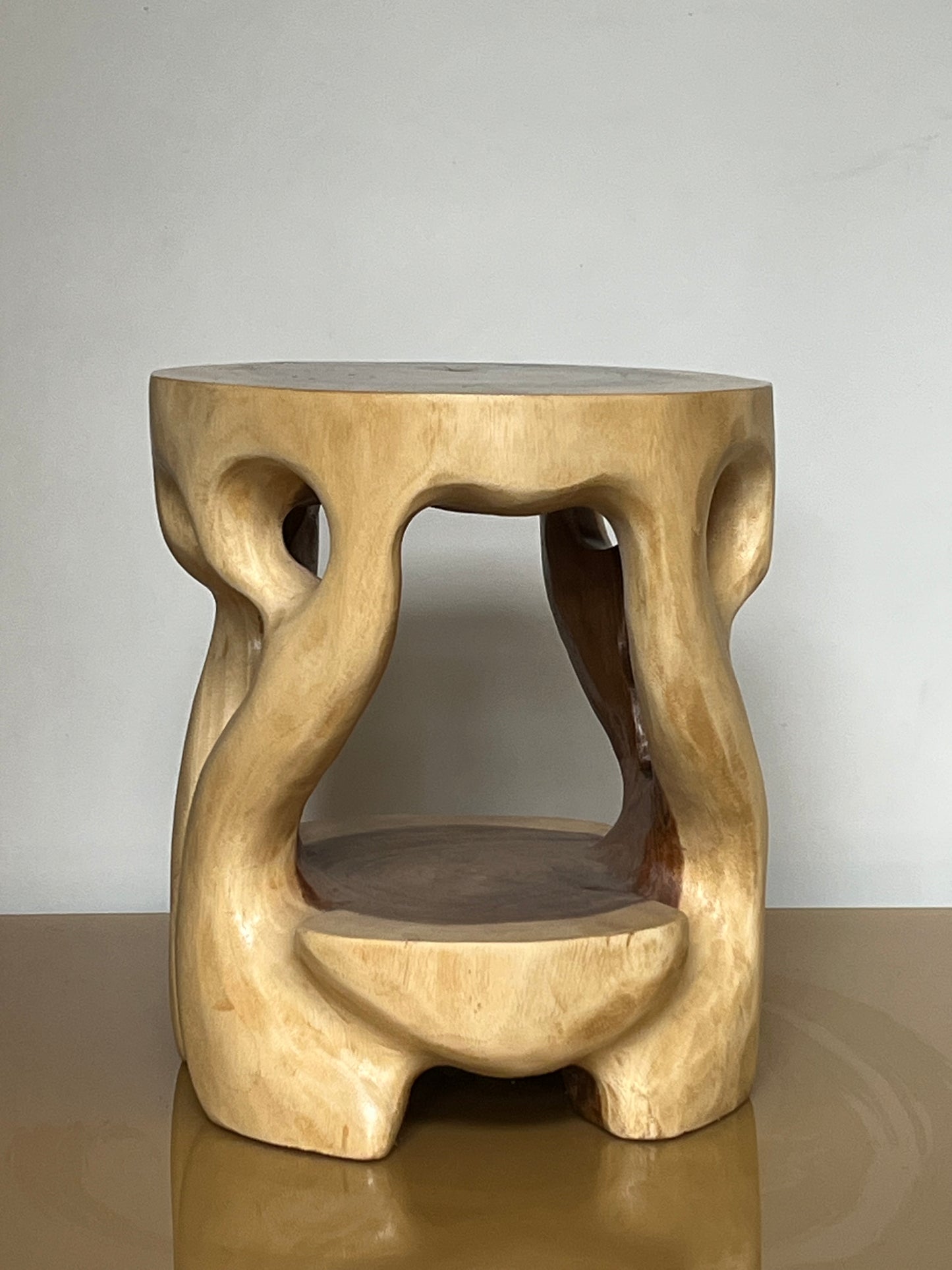 Handmade wooden side table or coffee table.
