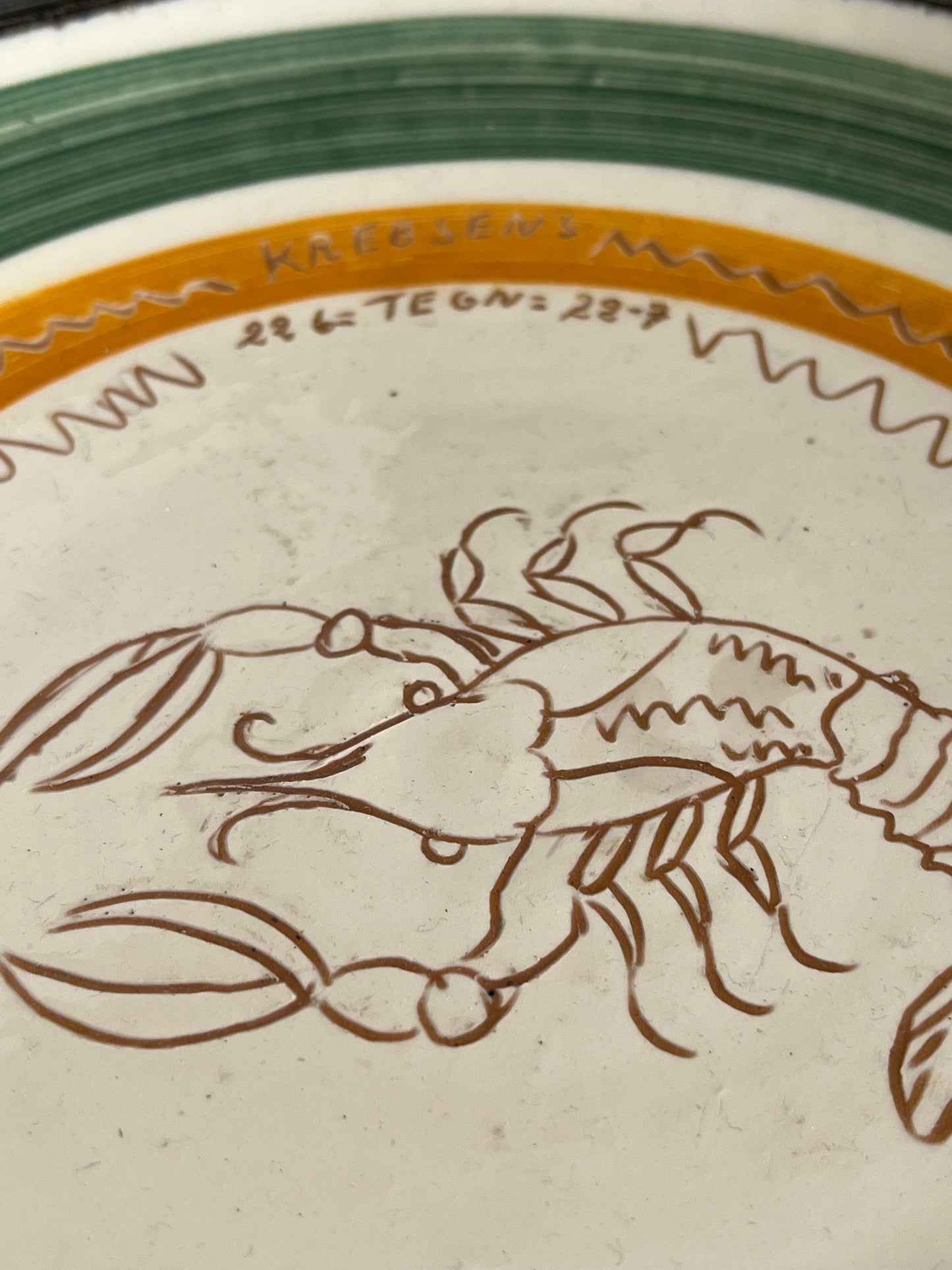 Cancer plate. Holbæk ceramic