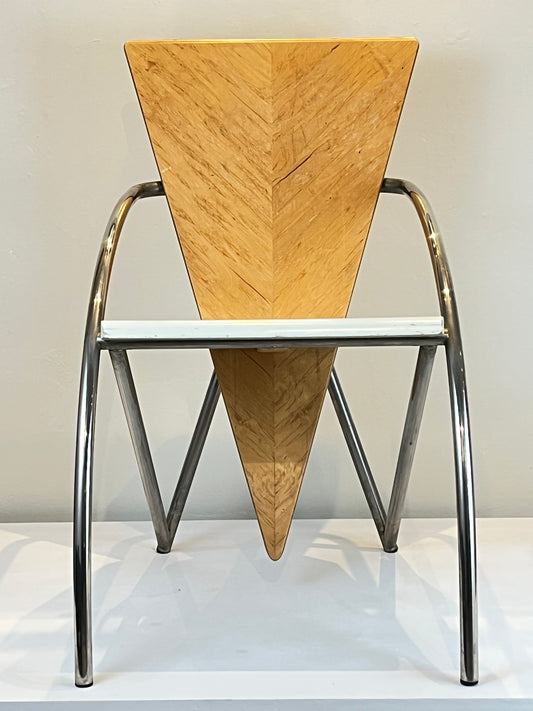 Chair. Wood and steel.