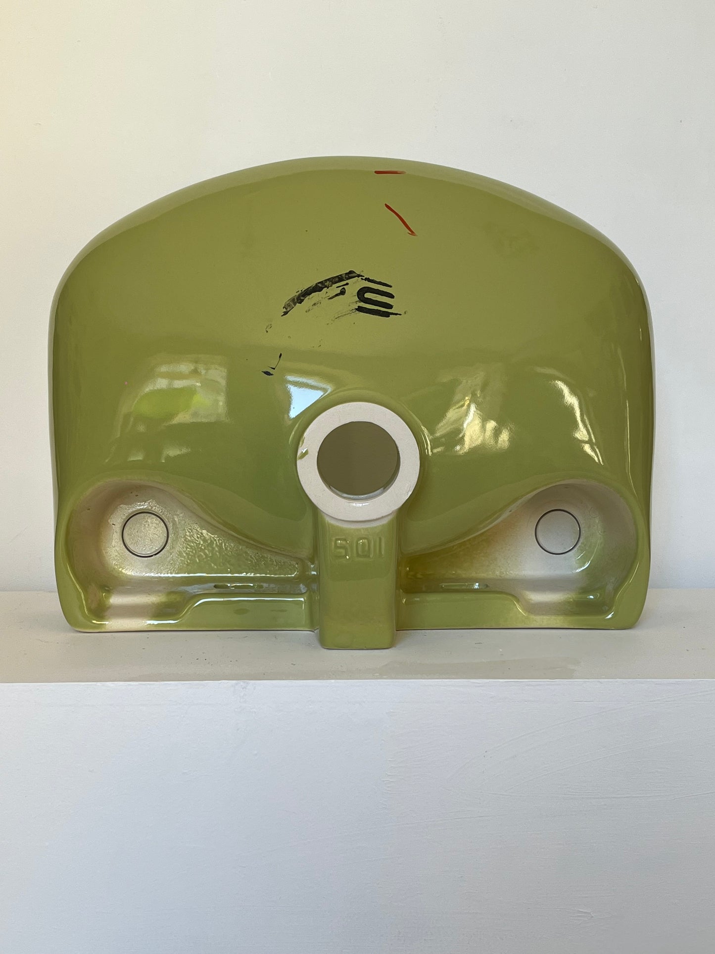 Green Porcelain sink