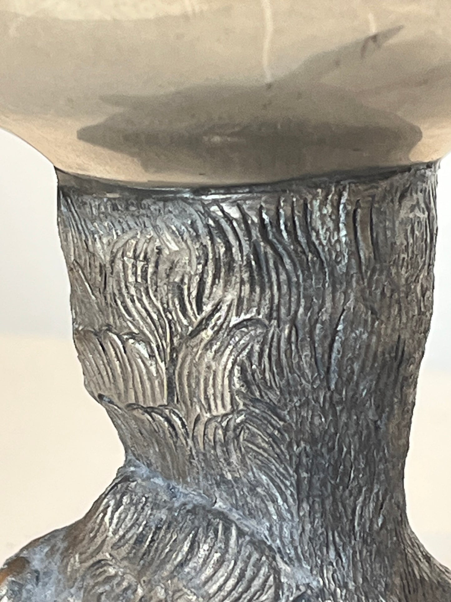 Silver-plated stirrup cup. Rabbit.