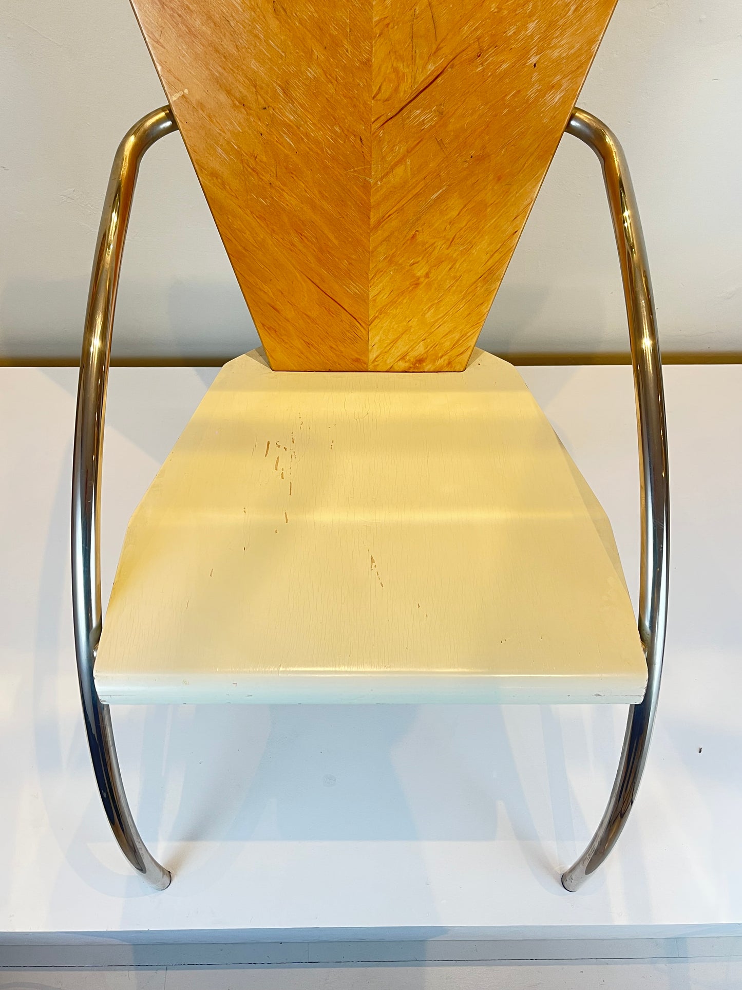 Chair. Wood and steel.
