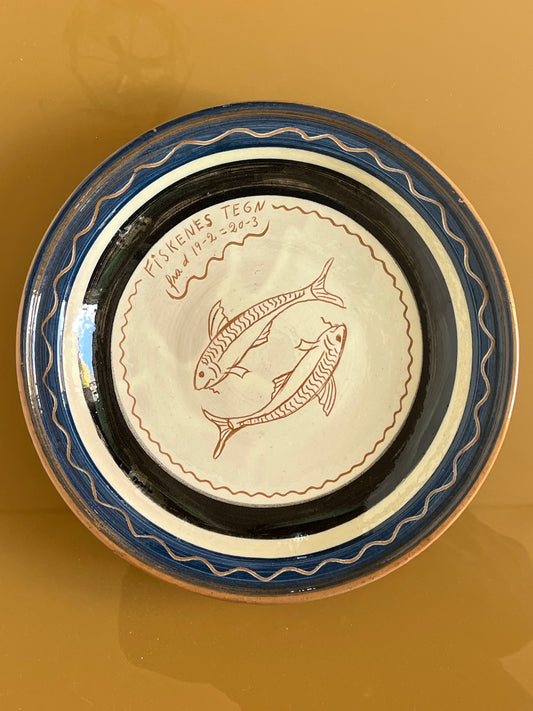 Pisces plate. Holbæk ceramic