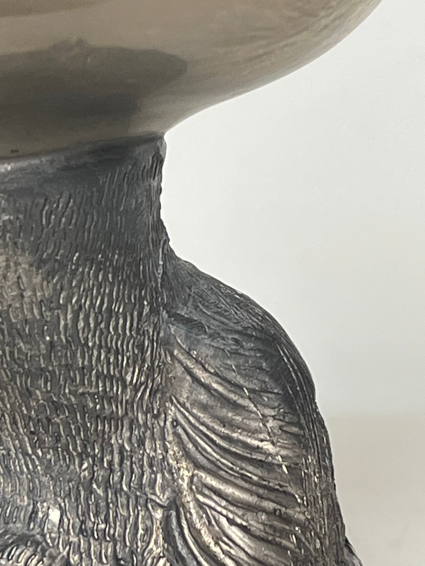 Silver-plated stirrup cup. Horse.